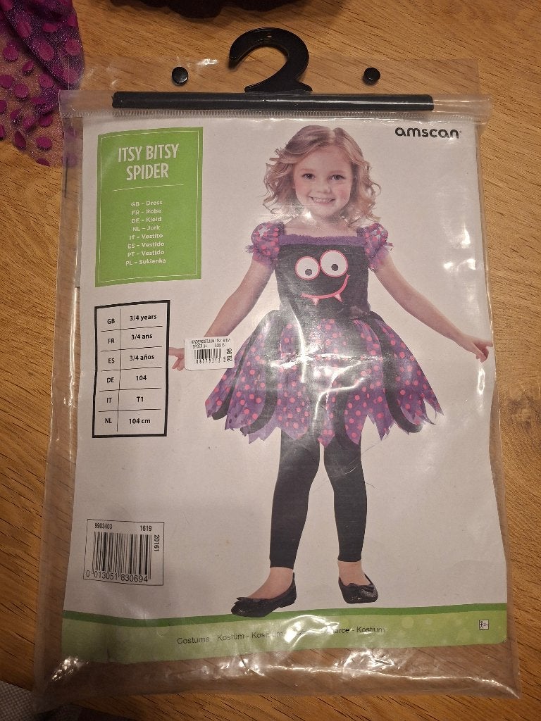 Halloween kostuum spider 3-4 jaar, Enlèvement, Comme neuf, Costume