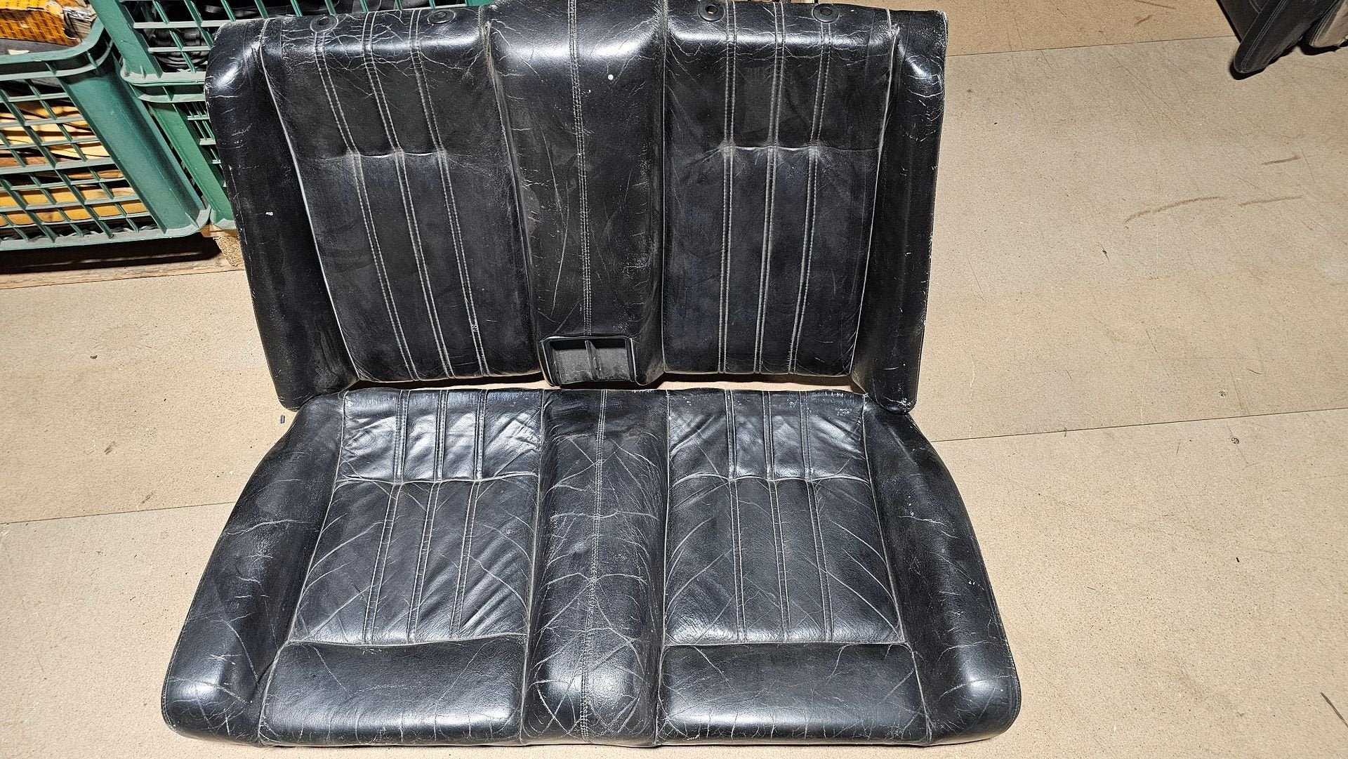 Achterbank set zitting leuning Zwart leer BMW 3 serie E30 52, Auto-onderdelen, Gebruikt, -, Ophalen of Verzenden, -