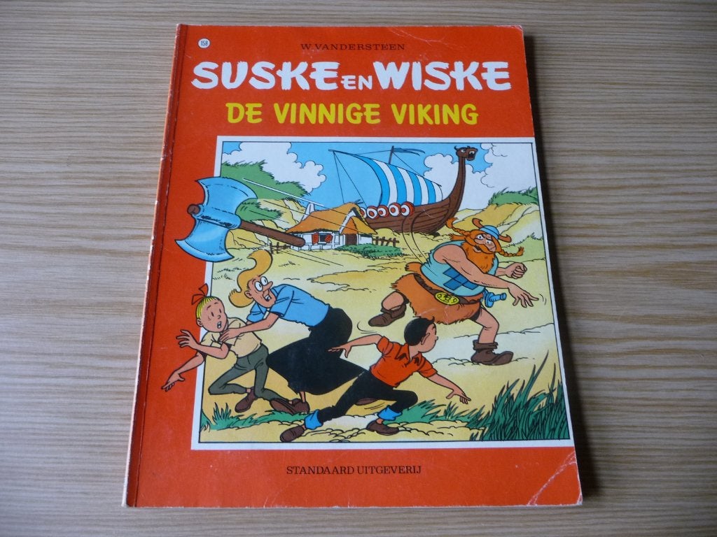 Suske & Wiske 158. De vinnige viking EERSTE DRUK €2, Gelezen, Willy Vandersteen, Eén stripboek, Ophalen of Verzenden