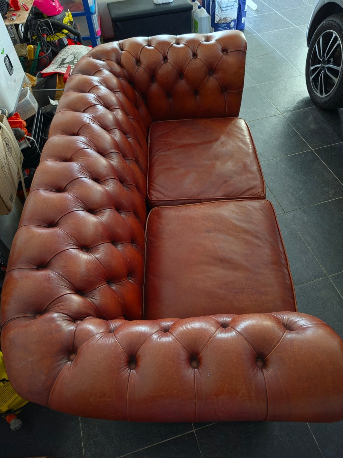 chesterfield (Bendic), Maison & Meubles, Enlèvement, Cuir