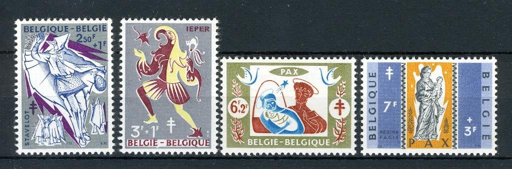 (B) 1117/1120 MNH 1959 - Belgische Folklore III., Ophalen of Verzenden, Postfris, Postfris