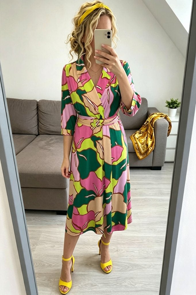 Jurk K-Design xl, Kleding | Dames, K-design, Maat 46/48 (XL) of groter, Zo goed als nieuw, Onder de knie