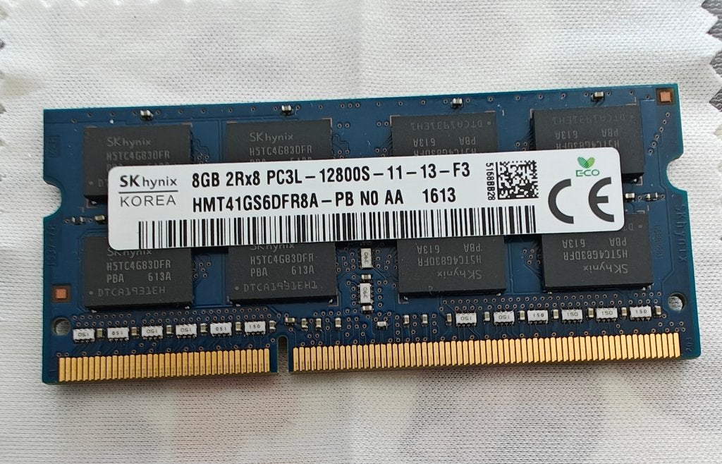 8GB 2Rx8 PC3L-12800S-11-13-F3 SKhynix, 8 GB, DDR3, Enlèvement, Utilisé