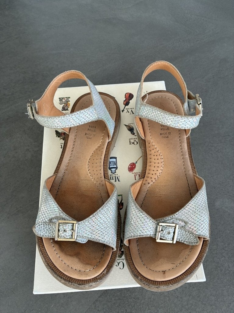 Sandales argentées Ocra taille 34, Ocra, Enlèvement ou Envoi, Comme neuf, Chaussures