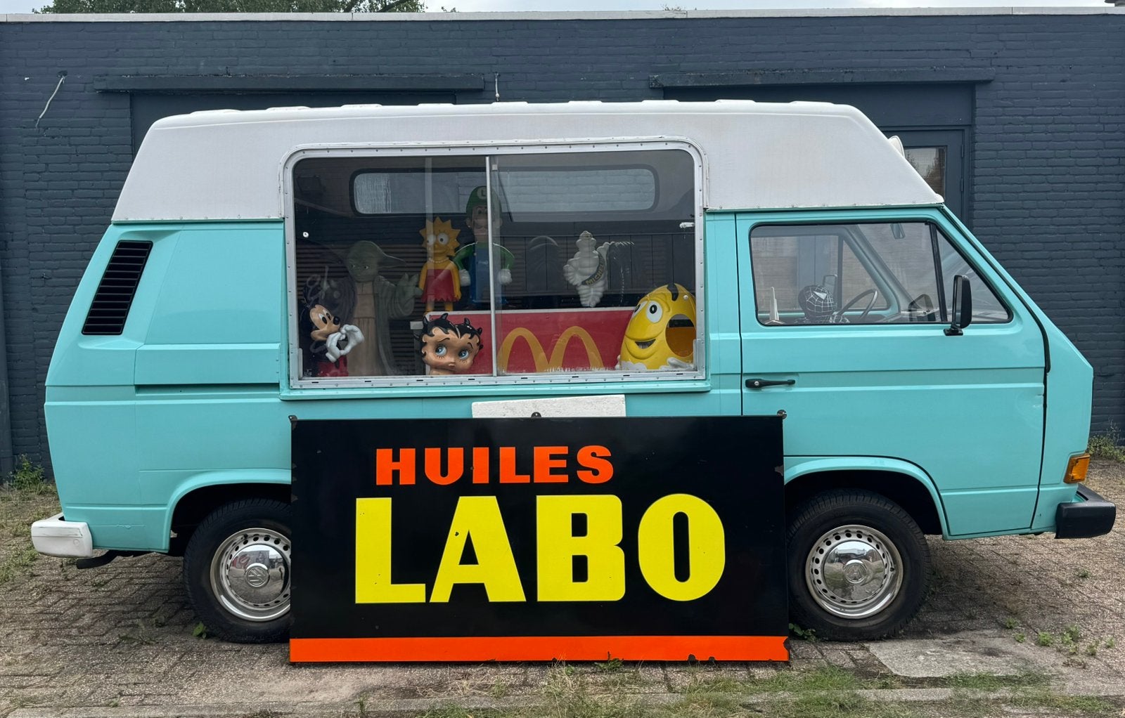 LABO olie emaille reclamebord XXXL, Verzamelen, Merken en Reclamevoorwerpen, Ophalen, Reclamebord, Gebruikt, .