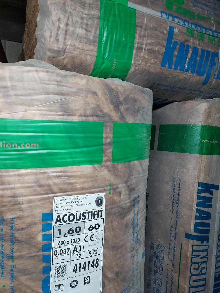 Knauf Acoustifit 6cm / Multifit 24cm, Bricolage & Construction, Isolation & Étanchéité, 15 m² ou plus, Laine de verre, Enlèvement