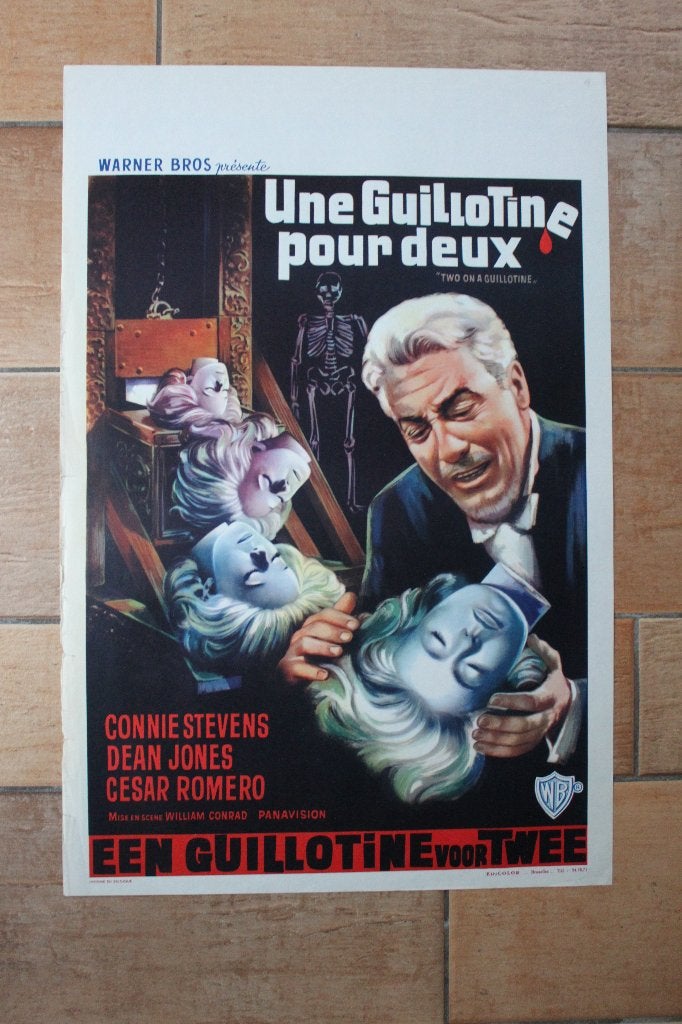 filmaffiche Two On A Guillotine 1965 filmposter, Rechthoekig Staand, Ophalen of Verzenden, Zo goed als nieuw, A1 t/m A3