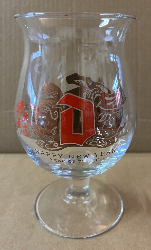Duvel - Chinees glas - Happy New Year 2019 - Year of the pig, Enlèvement ou Envoi, Neuf, Verre ou Verres, Duvel