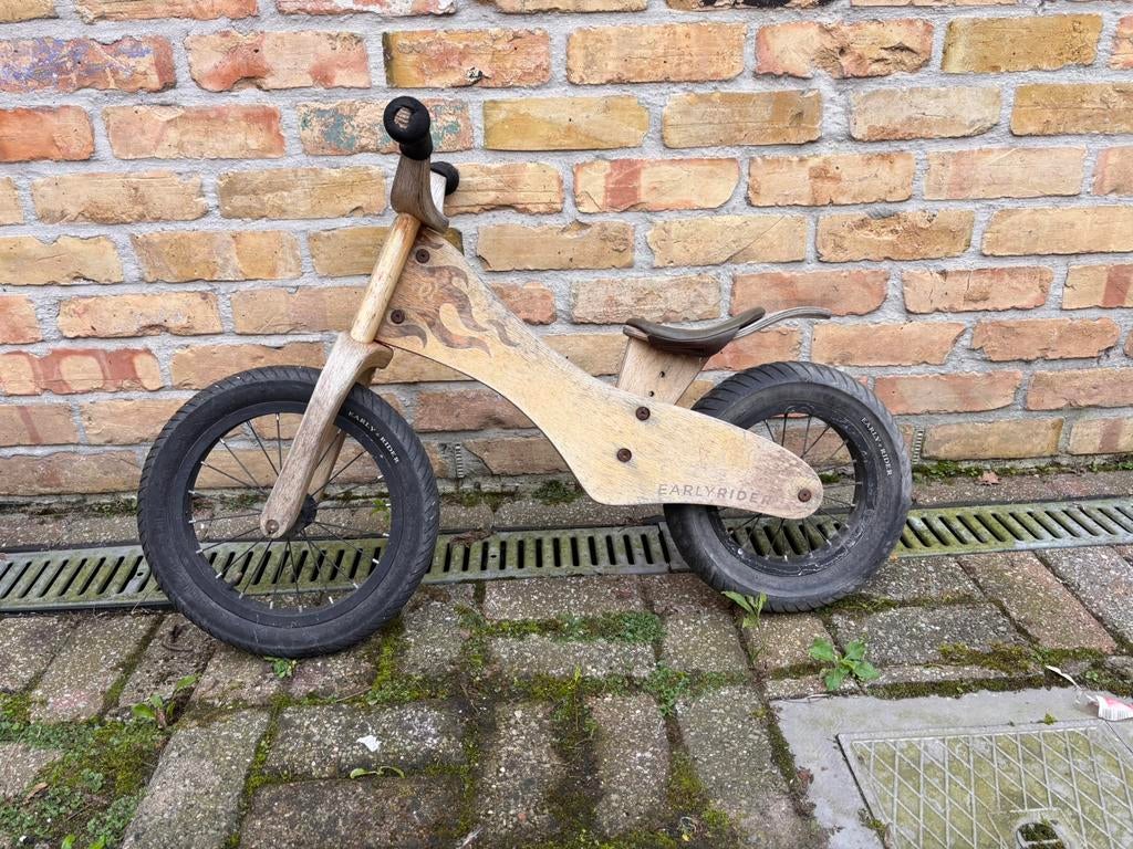 Houten stapfiets, Fietsen en Brommers, Fietsen | Kinderfietsjes, Ophalen, Gebruikt