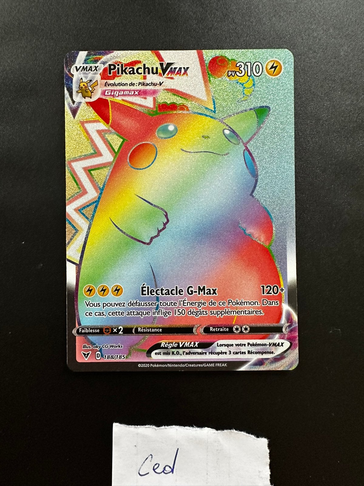 Pikachu 188/185, Enlèvement, Neuf, Cartes en vrac, Foil