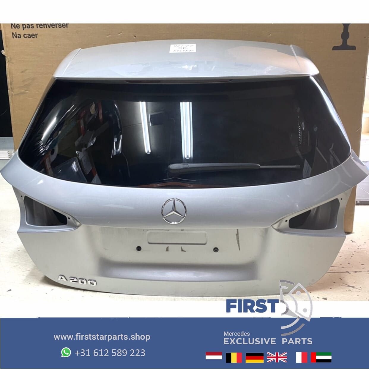 W177 A KLASSE ACHTERKLEP ZILVERGRIJS COMPLEET Mercedes KOFFE