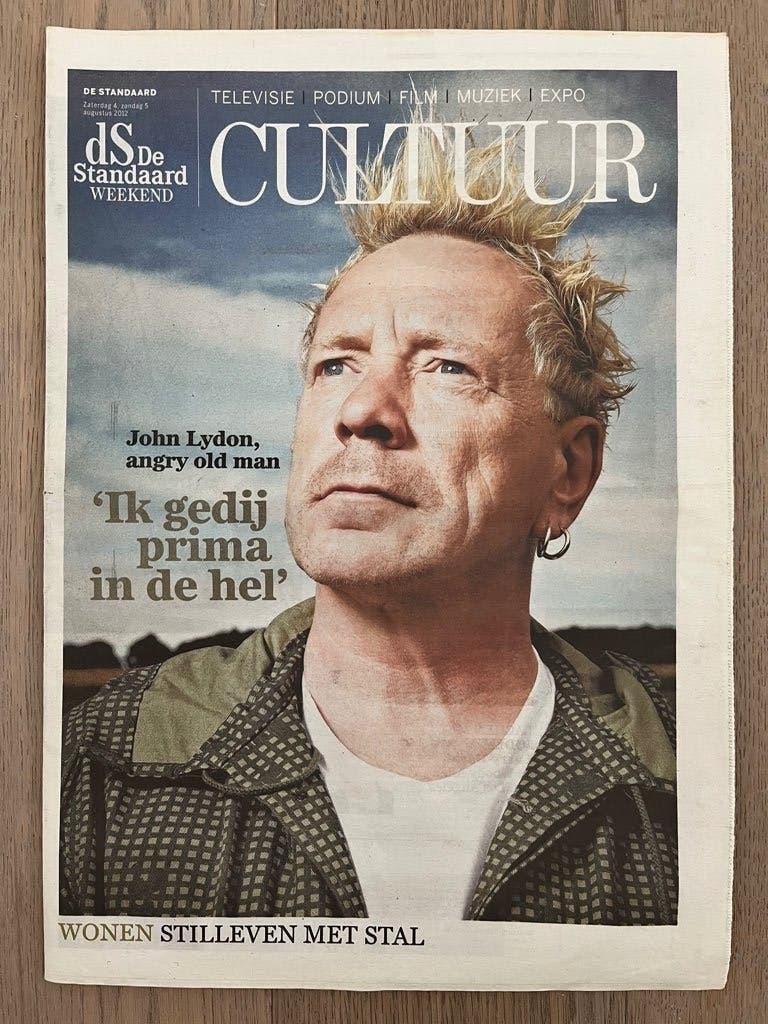 JOHN LYDON - coverstory DS Weekend * 2012 * SEX PISTOLS PIL, Ophalen of Verzenden, Nieuw, Muziek, Film of Tv