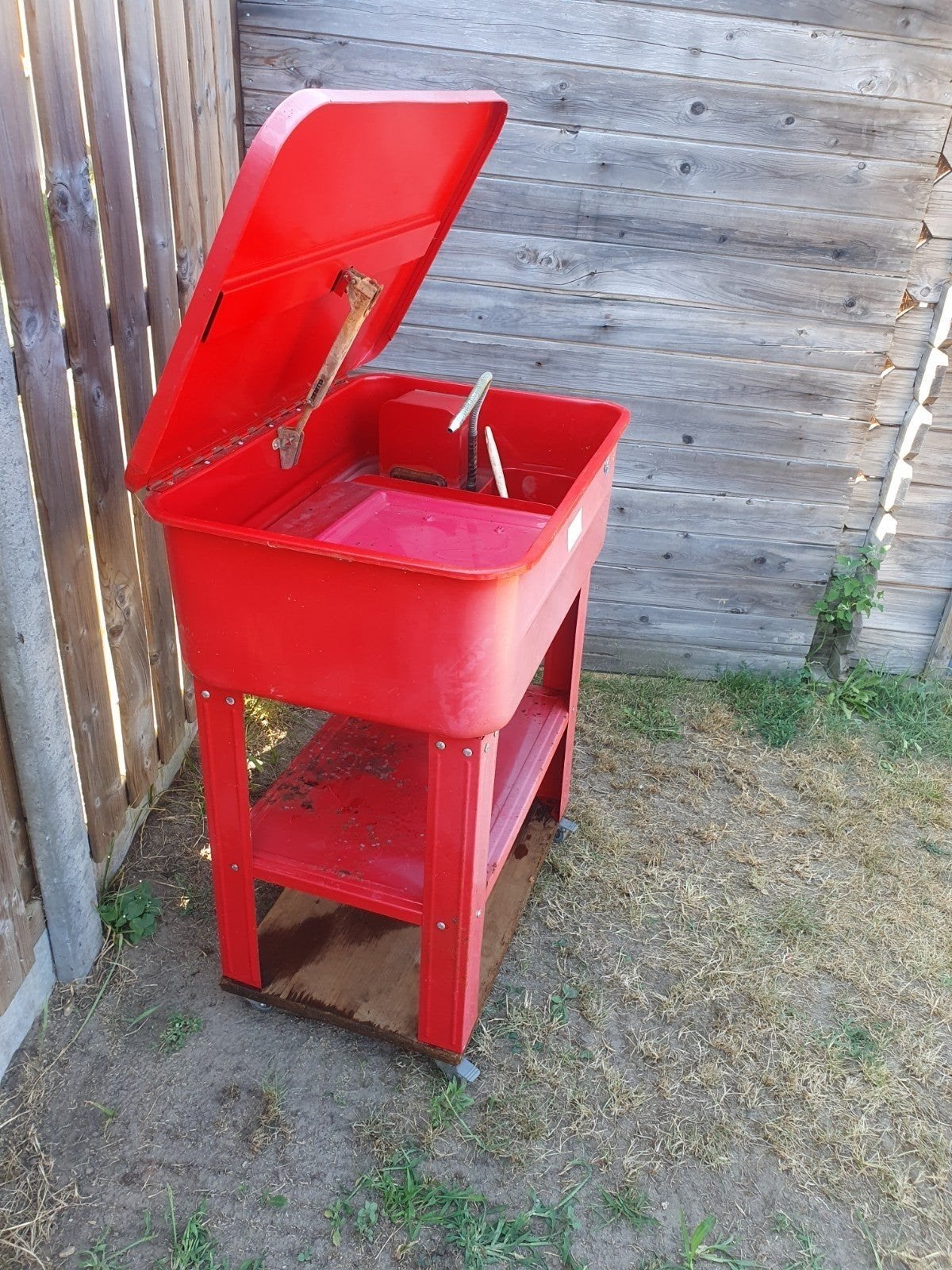 HBM 90 liter ontvetterbak/wasbak met pomp, Enlèvement, Comme neuf