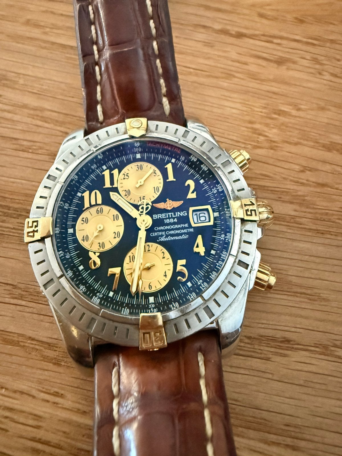 Breitling chronomat evolution, Ophalen of Verzenden, Zo goed als nieuw, Goud, Breitling