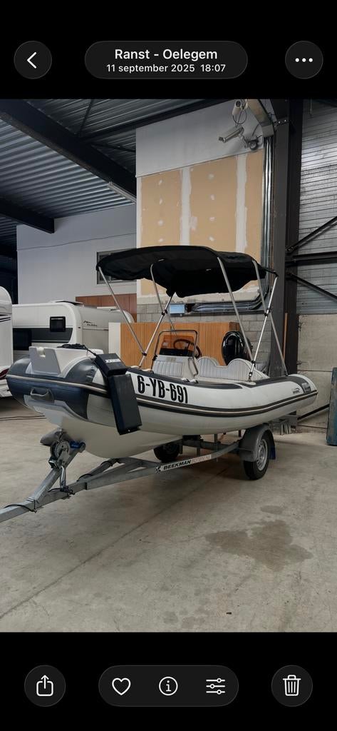 Nimarine 410 rubberboot, Watersport en Boten, Ophalen, Zo goed als nieuw
