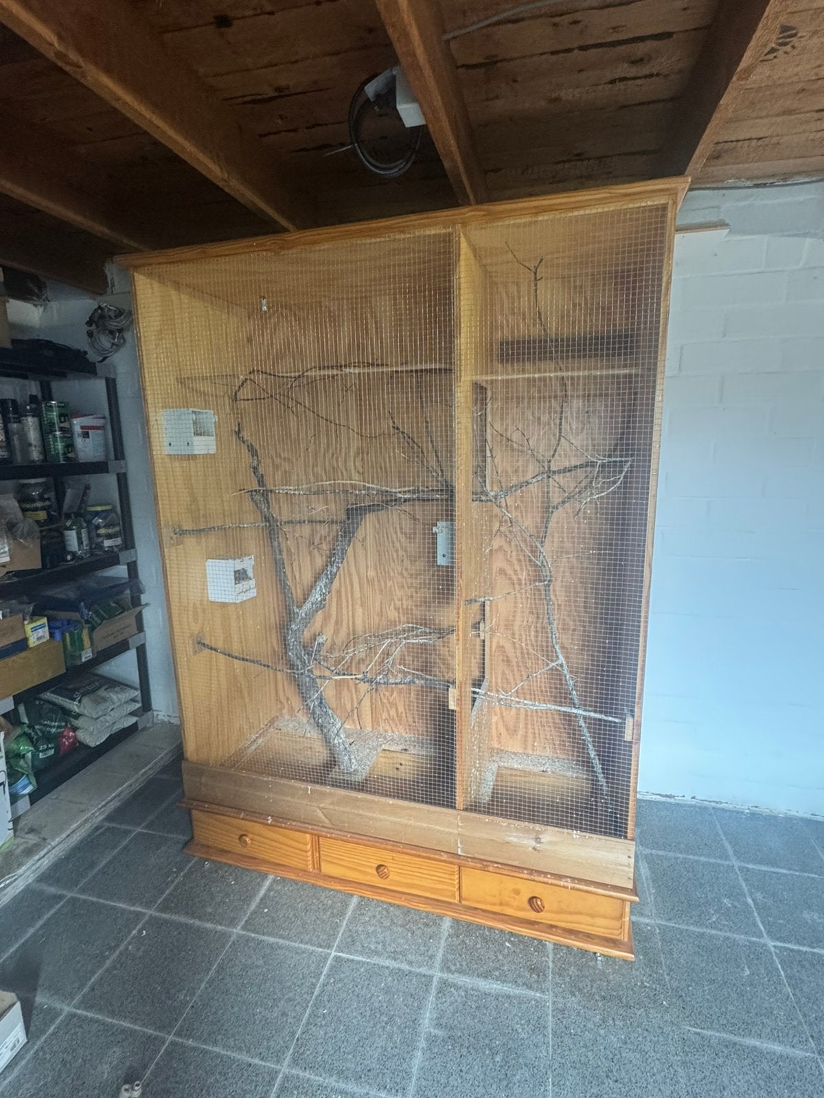Te koop voliere kast, Ophalen, Zo goed als nieuw