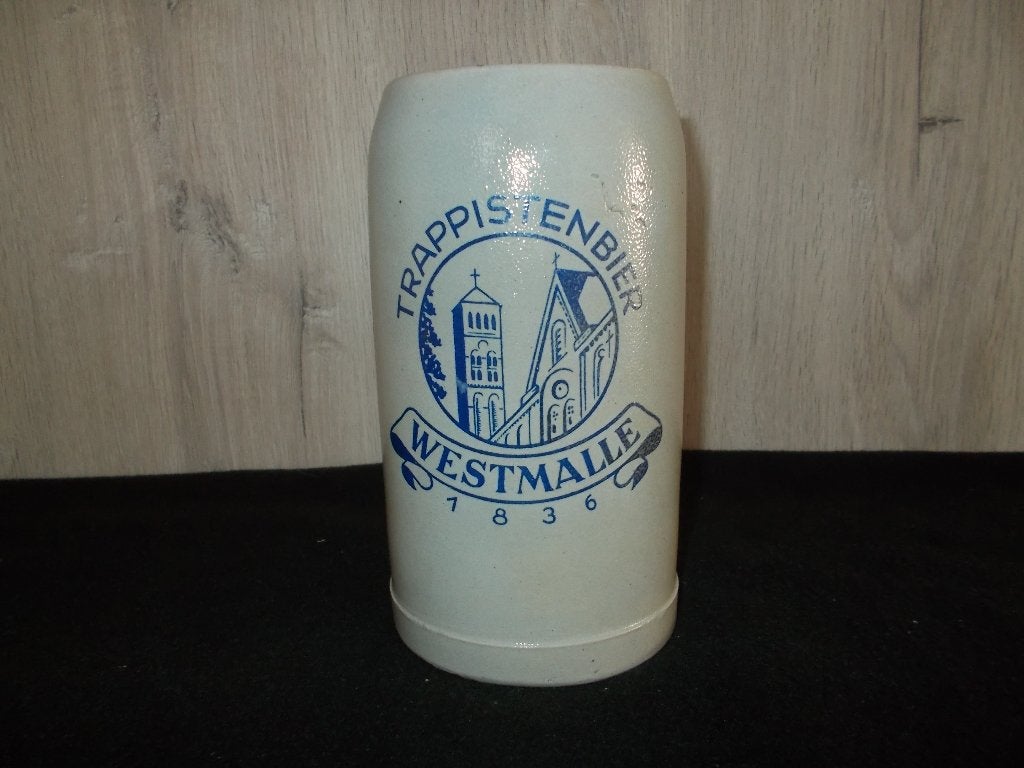 WESTMALLE Trappistenbier - grijze stenen bierpot 1Liter - 1, Ophalen, Gebruikt, Pul(len), Overige merken