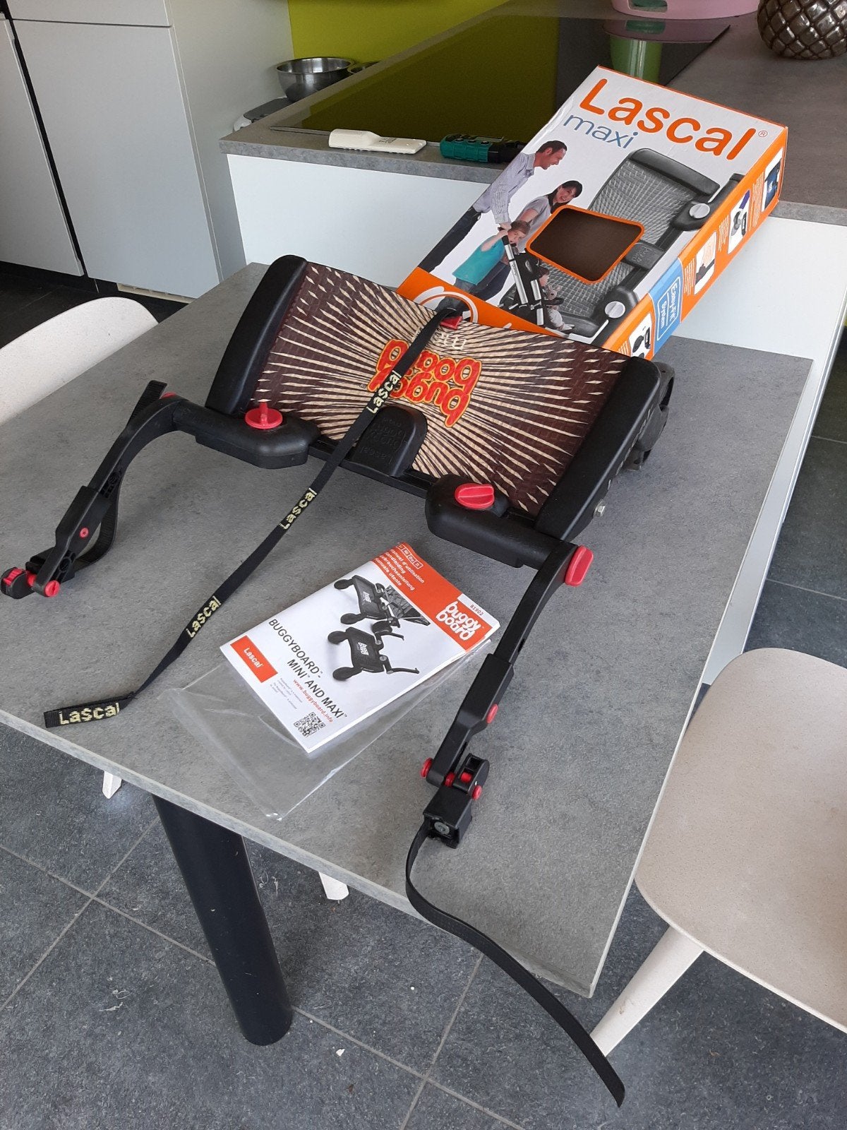 buggy board Lascal maxi, Ophalen