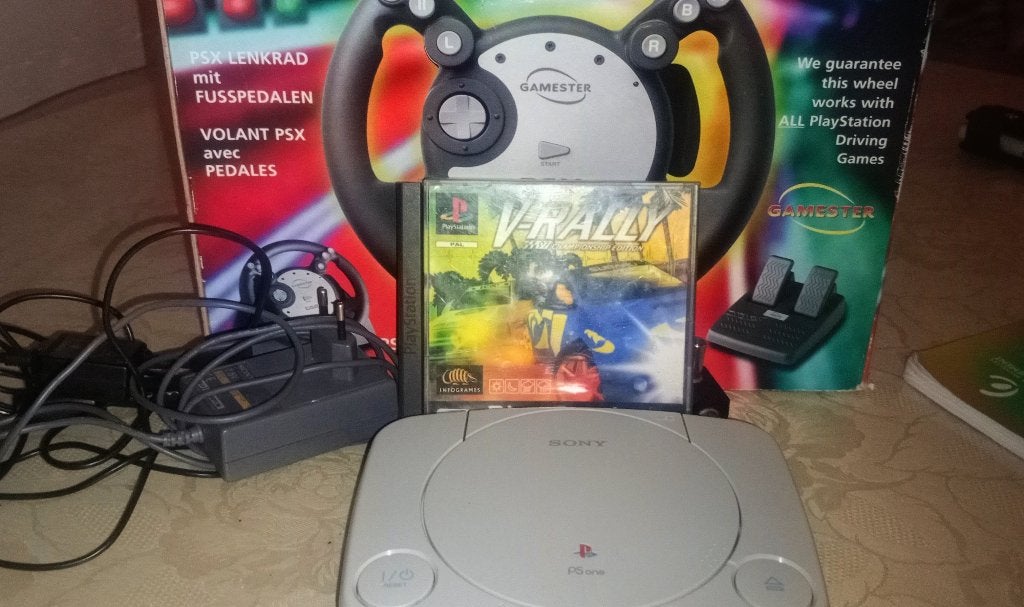 Ps one avec volant, Ophalen, Gebruikt, Zonder controller, Met games