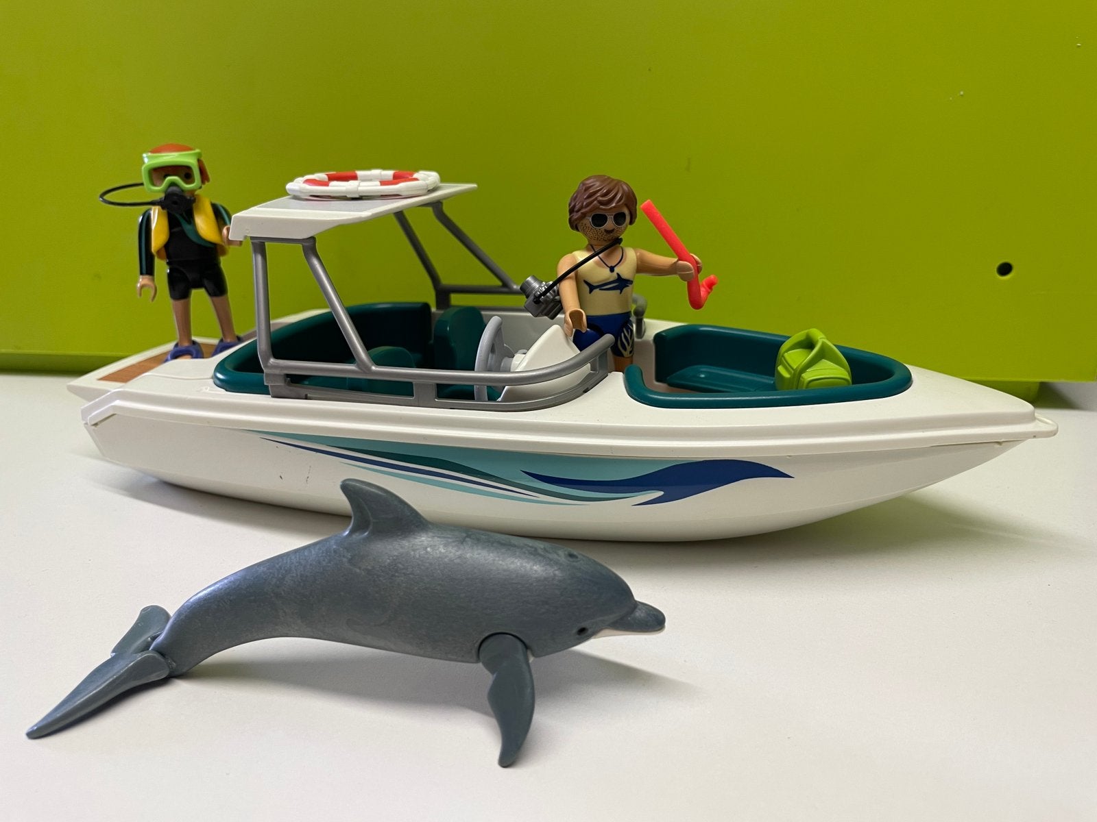 Playmobil boot duiker dolfijn, Ophalen, Gebruikt, Complete set, Boot/Schip