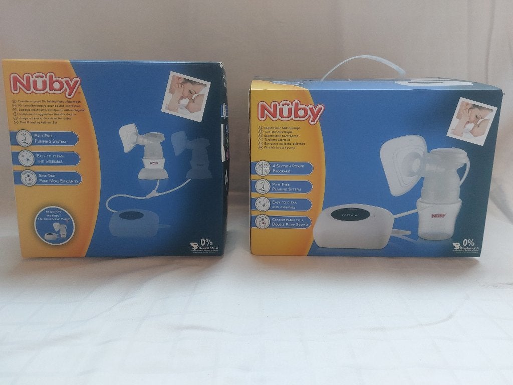 Nuby dubbele elektrische borstkolf - draadloos, Kinderen en Baby's, Babyvoeding en Toebehoren, Ophalen, Overige merken, Gebruikt