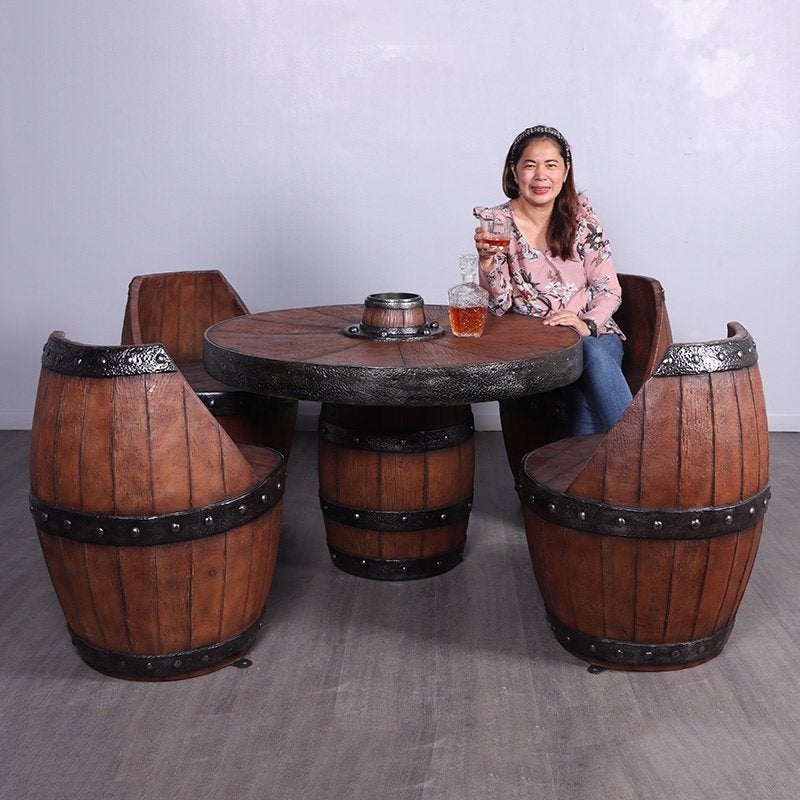 Table Barrel — Table de pirate 112 x 112 x 81 cm, Enlèvement, Neuf