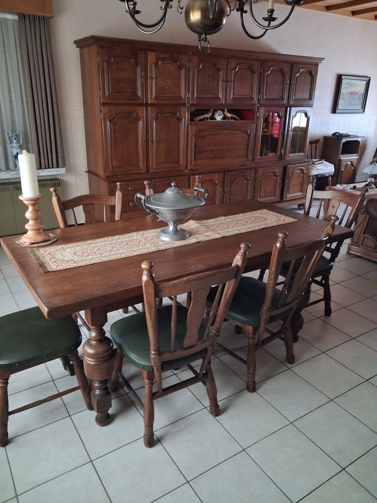 Eiken eetkamer als nieuw, Ophalen