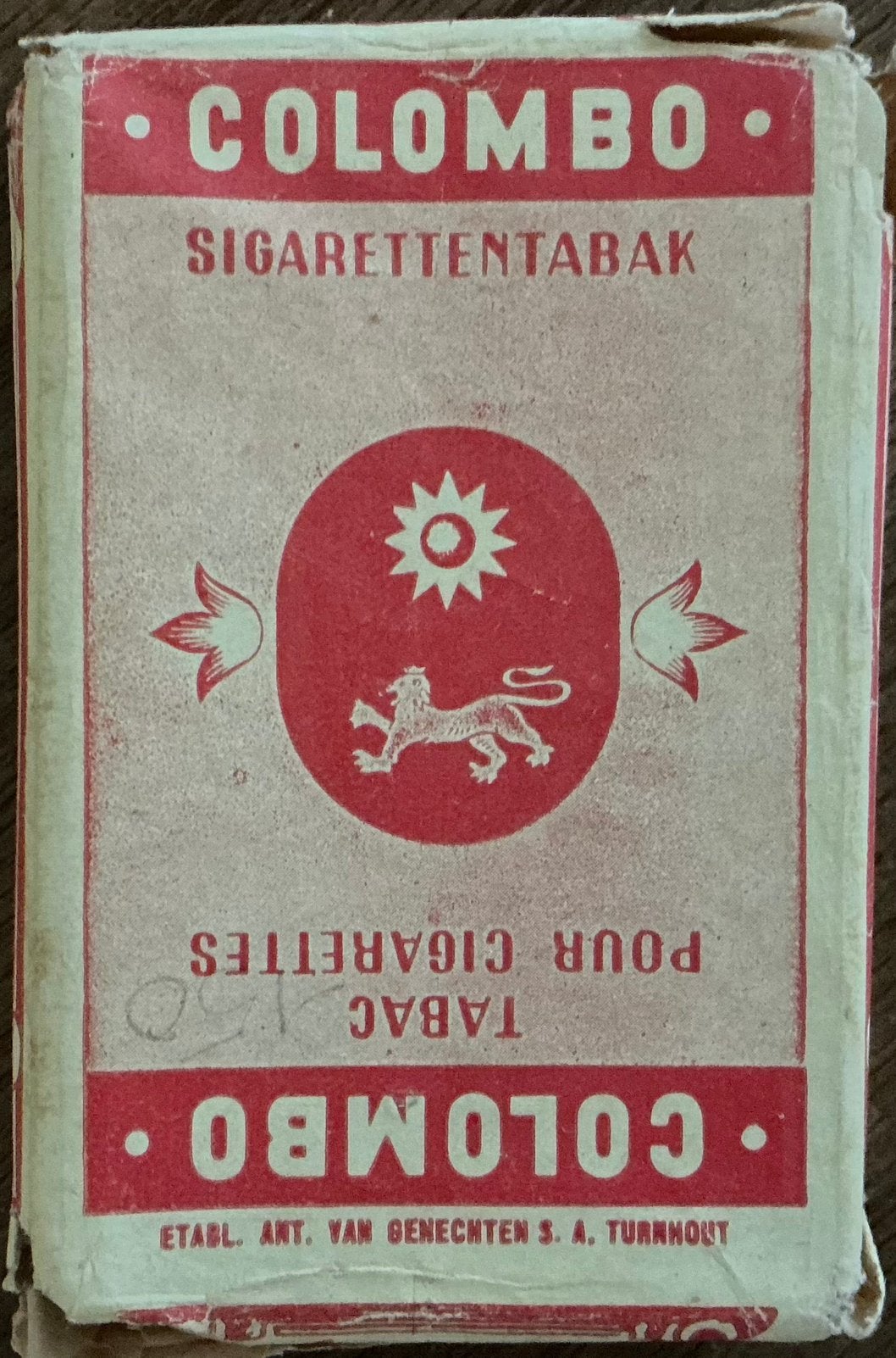 Ancien jeu de cartes COLOMBO/CIGARETTE TOBACCO/VAN GENECHTEN, Collections, Enlèvement ou Envoi, Comme neuf, Carte(s) à jouer