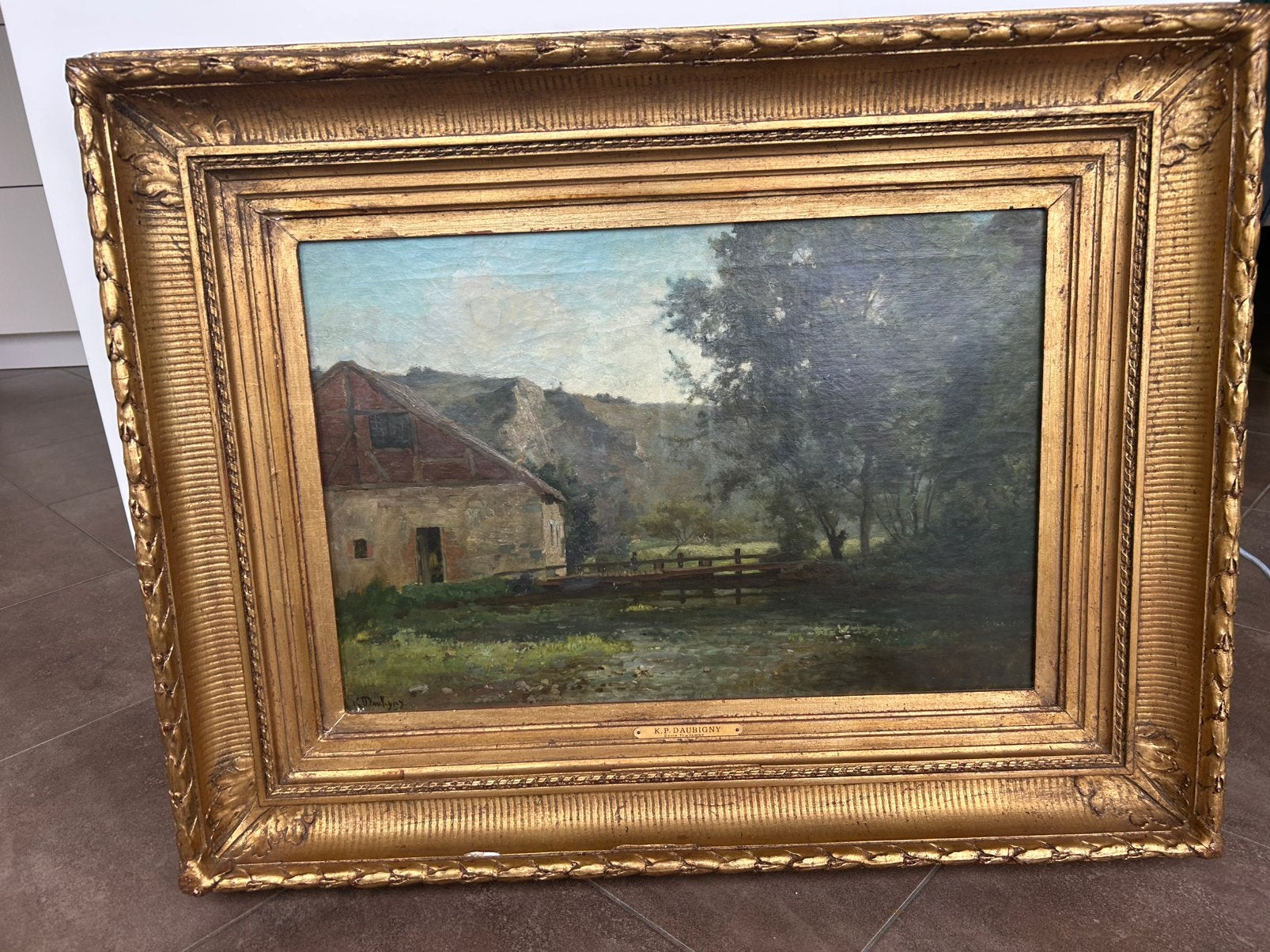 Schilderij Roger Baete, Antiek en Kunst, Ophalen, Doek, Landschap, Klassiek