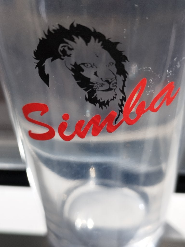 vieux verre à bière Simba, Enlèvement ou Envoi, Verre à bière