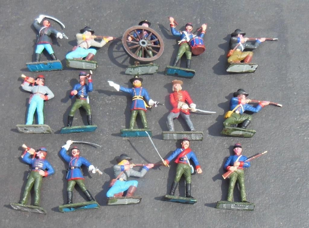 Starlux guerre de sécession nord et sud originaux 15 pièces, Envoi, Neuf, Plus grand que 1:35, Personnage ou Figurines