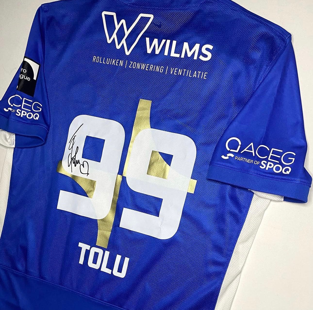 Match worn Tolu Genk, Sport en Fitness, Ophalen of Verzenden, Zo goed als nieuw