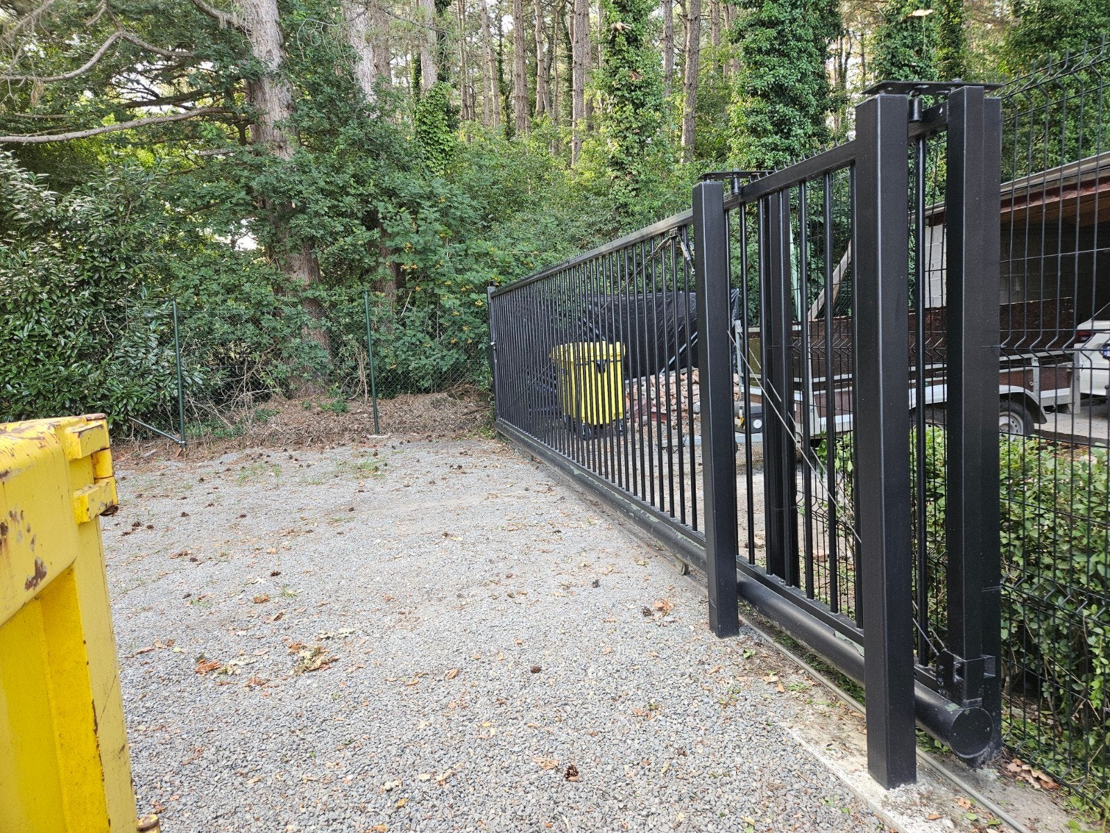 Poort op wielen 8meter., Ophalen