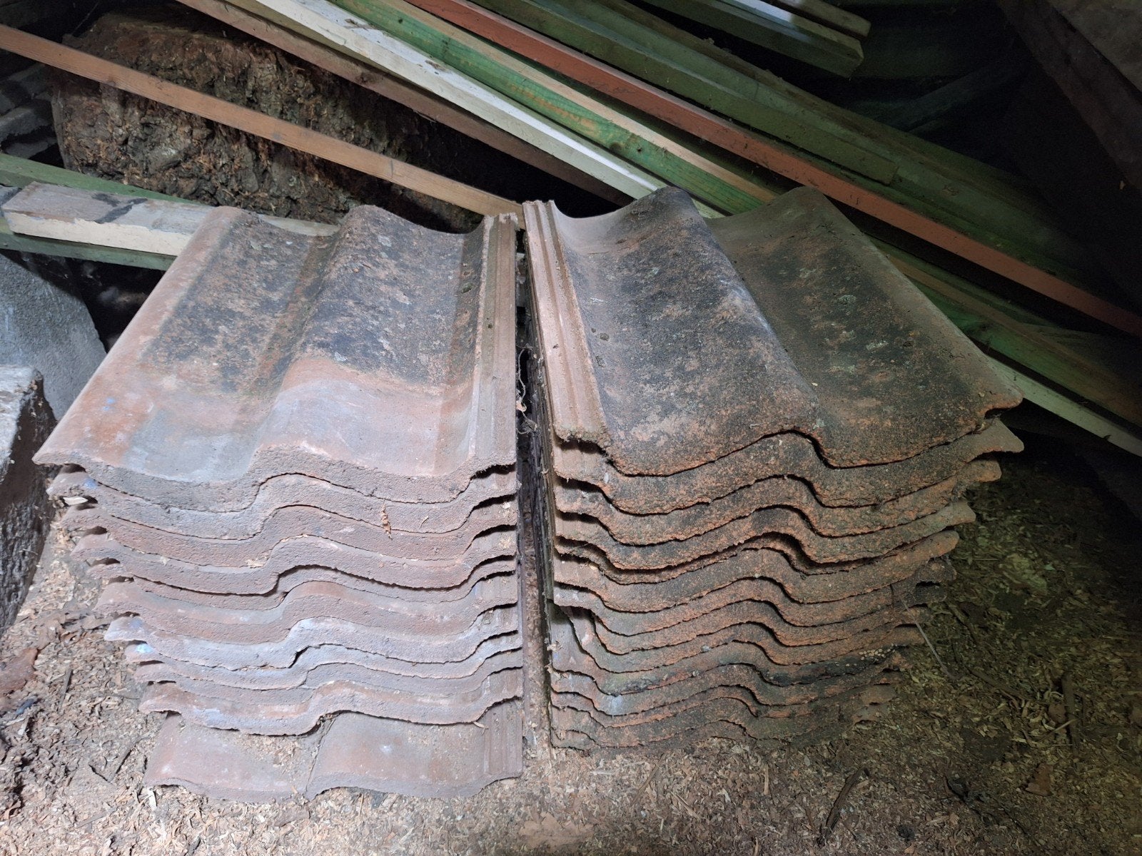 betonpannen (26 stuks), Enlèvement