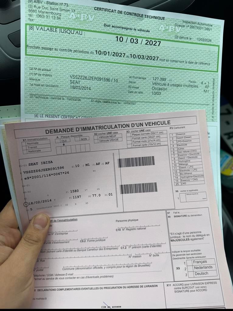 Seat ibiza 1.2 tsi carpass keuring voor verkoop, Autos, Euro 5, Achat, Entreprise, https://public.car-pass.be/verify/5019-7571-2652
