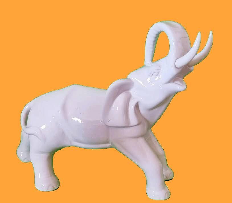 Statue d'éléphant en porcelaine., Enlèvement ou Envoi
