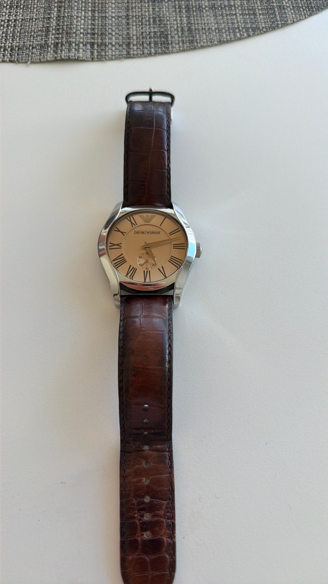 Emperio Armani horloge, Handtassen en Accessoires, Horloges | Antiek, Staal, Met bandje, Polshorloge, Ophalen