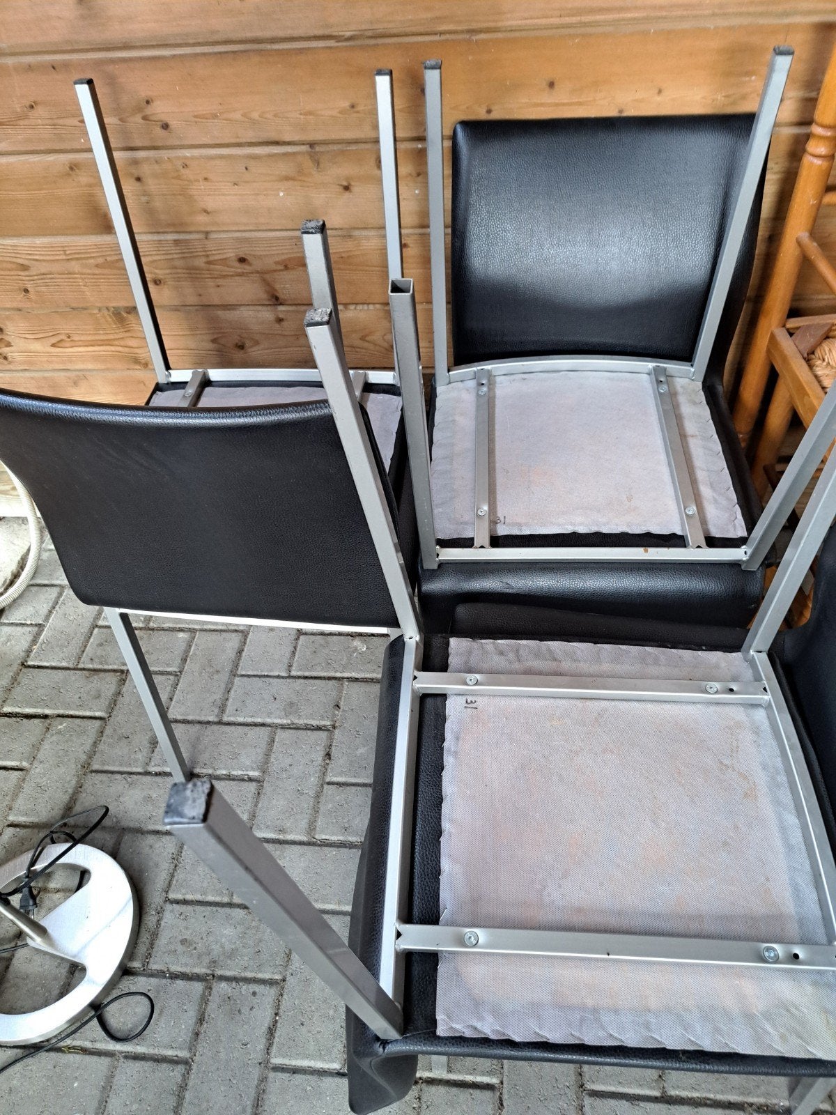 keukenstoelen, Ophalen, Gebruikt, Zwart, Metaal
