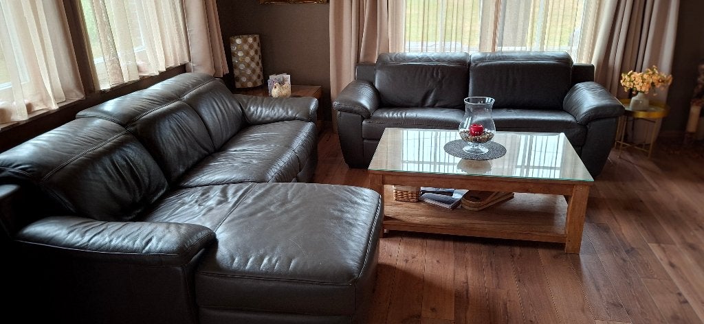 Ensemble de canapés en cuir souple Excellente qualité 300 €, Maison & Meubles, Canapés | Salons, Utilisé, Banc droit, Quatre personnes ou plus