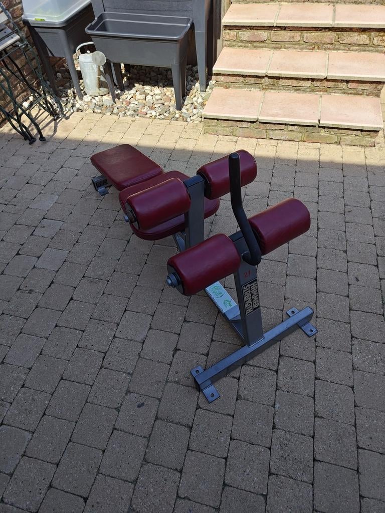 Banc déclinée Hammer strength, Sports & Fitness, Équipement de fitness, Enlèvement, Utilisé, Abdominaux, Banc d'exercice