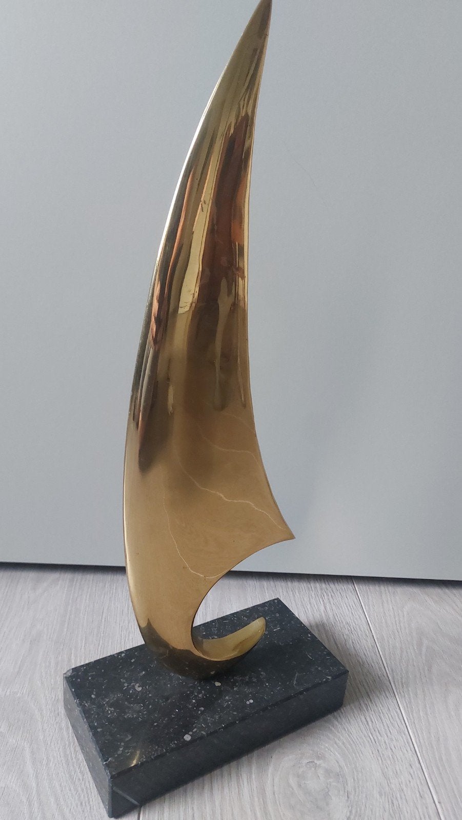 Vintage Maxime Delo Mid-Century Sculptuur "Sailboat in Abstr, Antiek en Kunst, Ophalen of Verzenden
