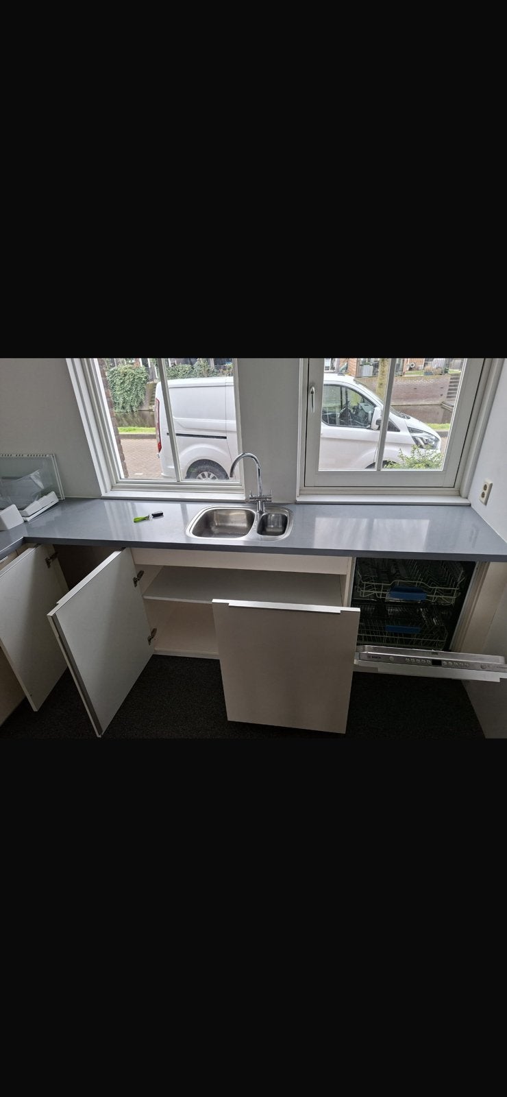 Complete keuken van natuursteen | Bosch apparatuur, Enlèvement, Comme neuf