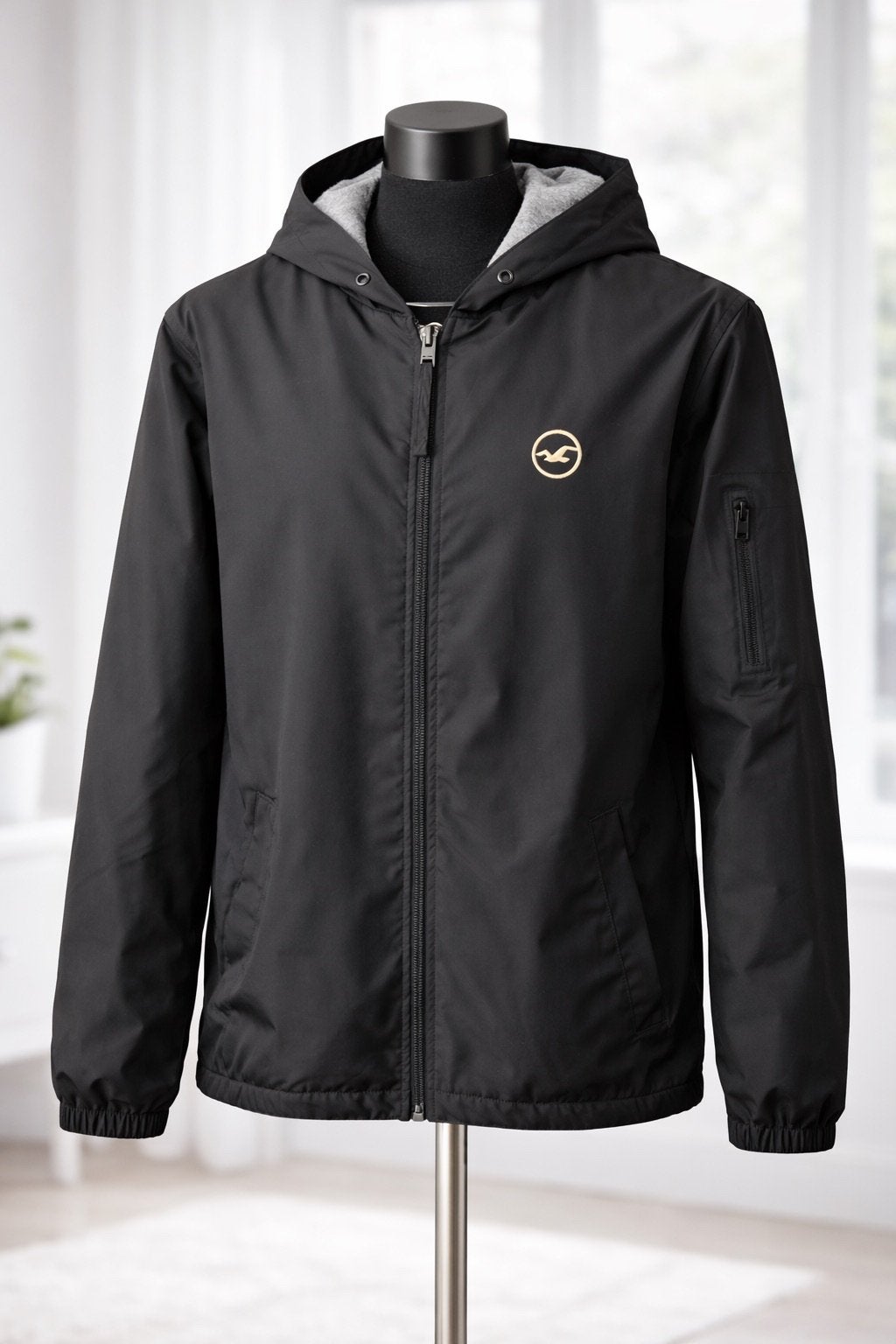 Veste Hollister noire Taille S Été, Enlèvement ou Envoi, Comme neuf, Taille 46 (S) ou plus petite, Noir