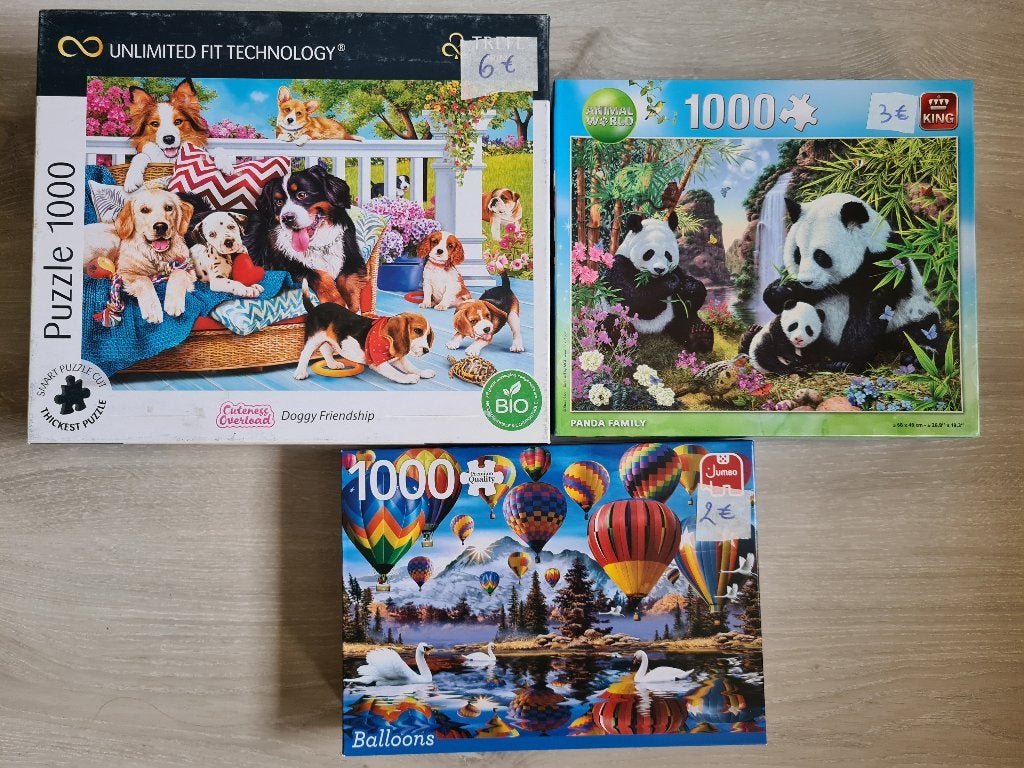 3 Puzzels (10€ samen) ook apart te koop, Hobby & Loisirs créatifs, Sport cérébral & Puzzles, Enlèvement, 500 à 1500 pièces, Puzzle