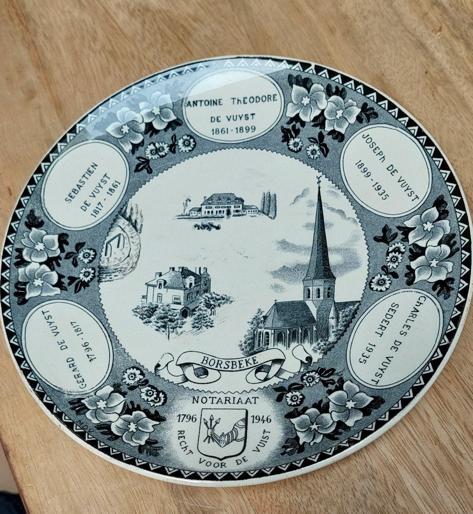 Boch bord notariaat De Vuyst Borsbeke, Ophalen