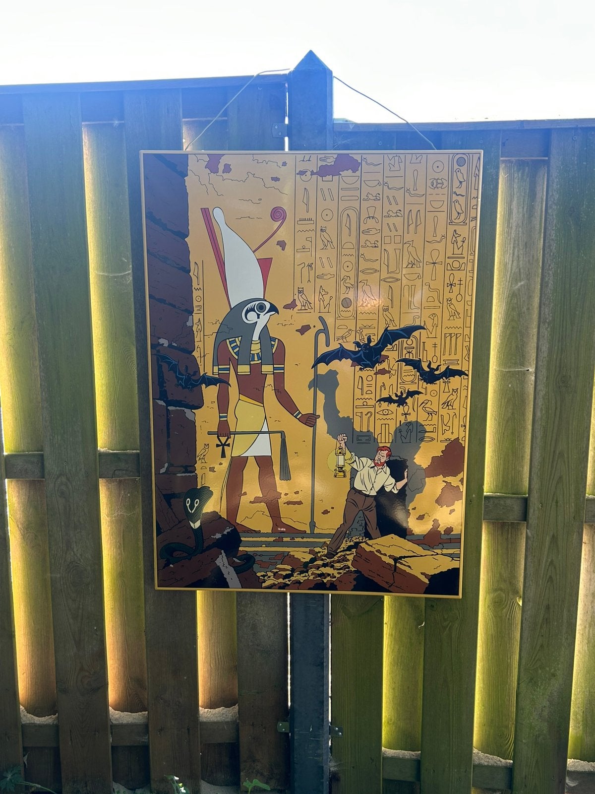 Blake & mortimer emailee plaque belges 2006 105x75cm, Verzamelen, Merken en Reclamevoorwerpen, Ophalen