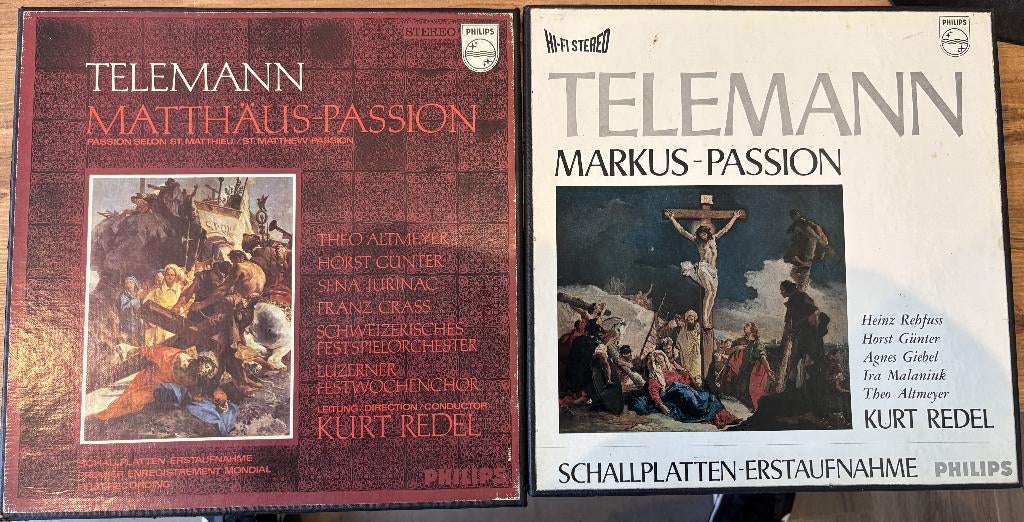 Unieke Set: Telemann - Matthäus & Markus Passion, Orchestre ou Ballet, Baroque, Enlèvement ou Envoi, Avec pochette intérieure