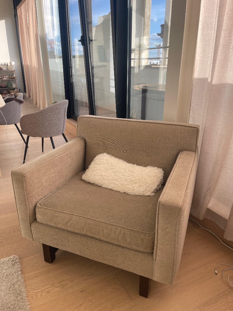 ZETEL TE KOOP, Huis en Inrichting, Fauteuils, Ophalen, Gebruikt, 125 tot 150 cm, Stof