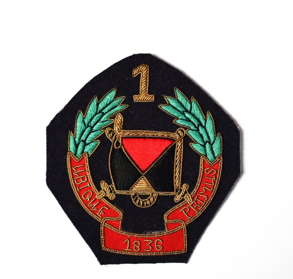 1A - Patch brodé type Bullion (1), Envoi, Armée de terre, Emblème ou Badge