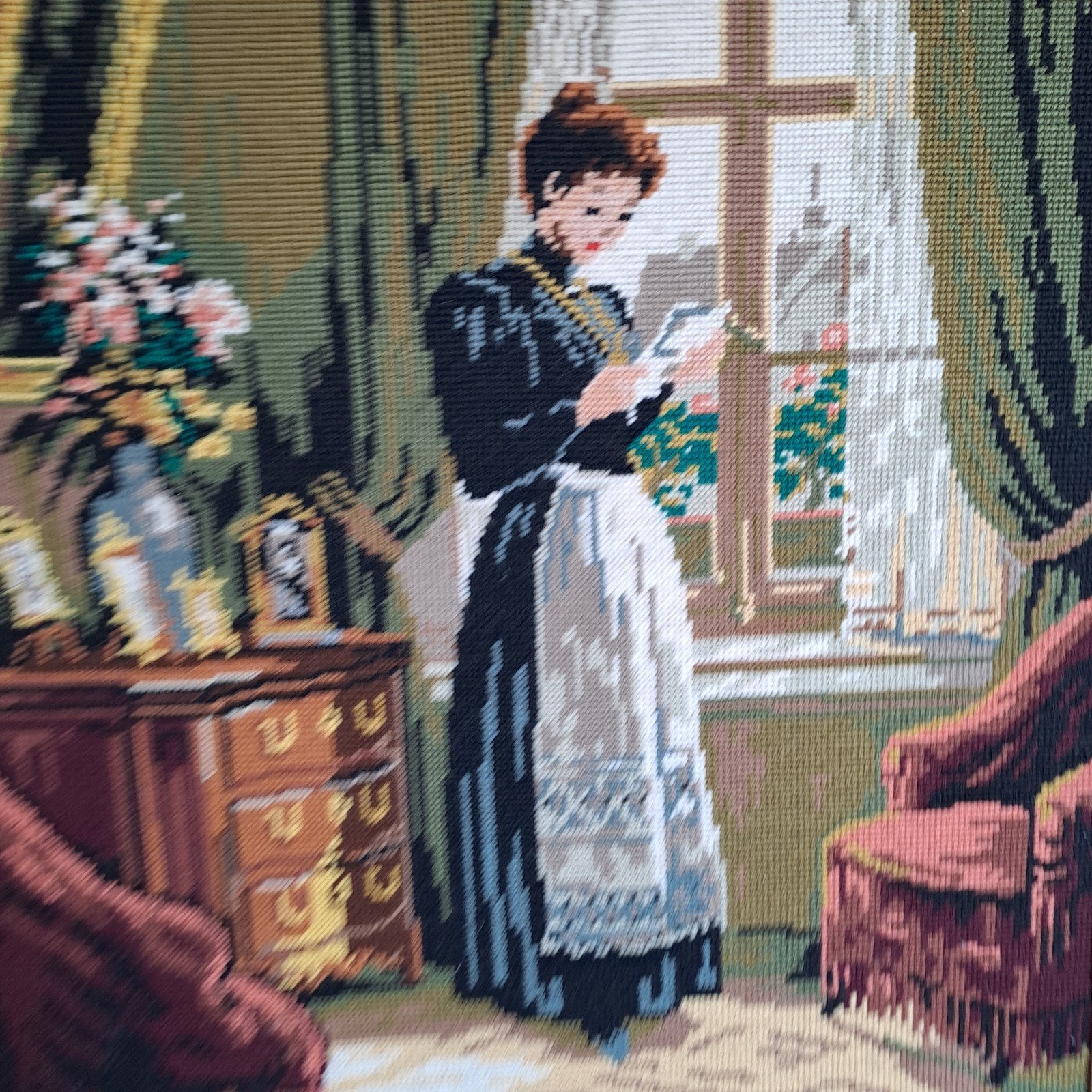 handgeborduurde kader, Ophalen of Verzenden